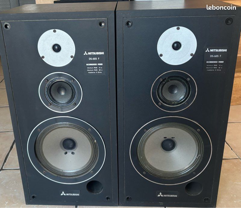 Enceintes vintage Mitsubishi DS‑603 F – Hi-Fi Japon – 600 Photo