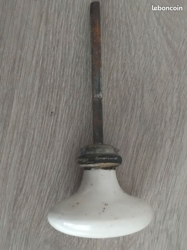 Lot 5 Poignées de porte porcelaine ovales vintage rétro ancienne (image 3)