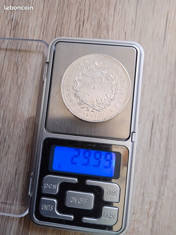 Pièce de 50 francs hercule en argent de 1977 Dupré (image 5)