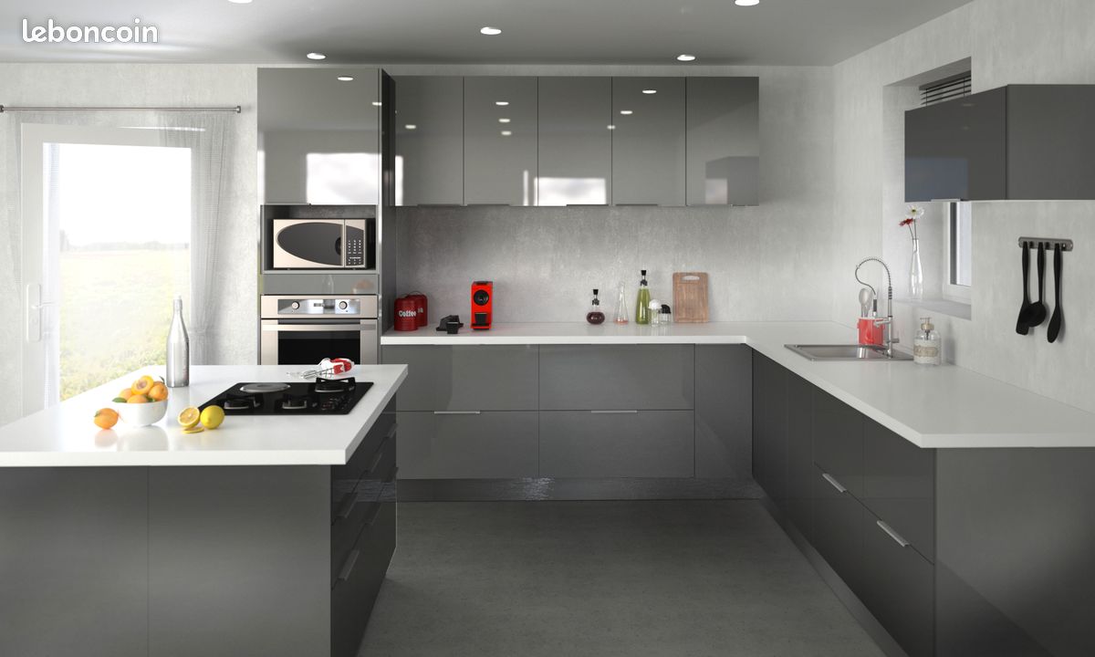 Meuble de Cuisine laquée selon vos dimensions en stock (image 4)