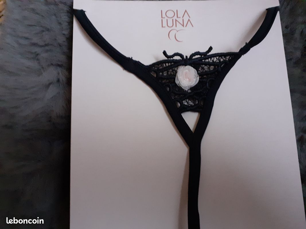 String Dentelle Luna Celebration – Taille FR 44 (XL) – Couleur Naturel – Neuf Avec étiquettes – Fabriqué En France