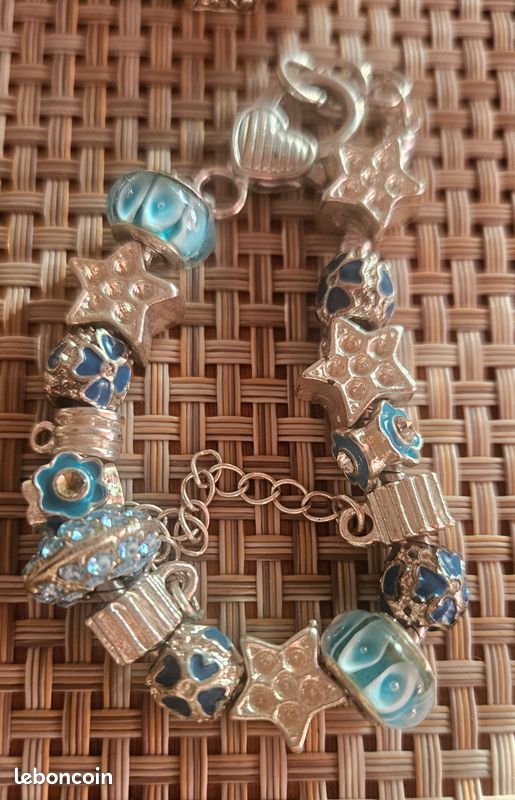 Lot De 10 Perles / Charms En Métal 12mm - Pour Création De Bracelets Et Bijoux - Neuf