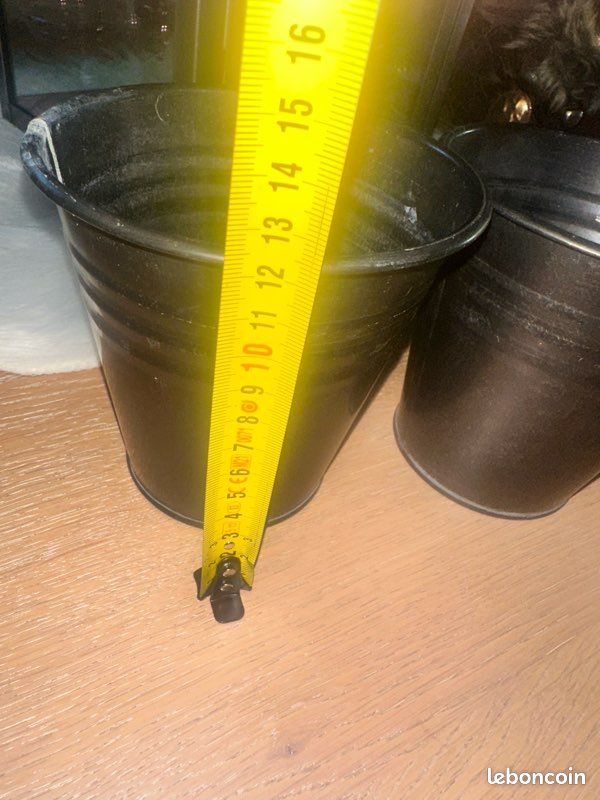 2 pots en métal noir (image 4)