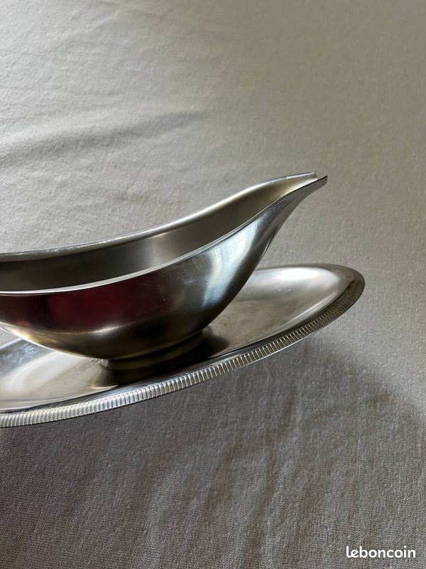 Saucière Letang Remy en inox, XXe - Arts de la table