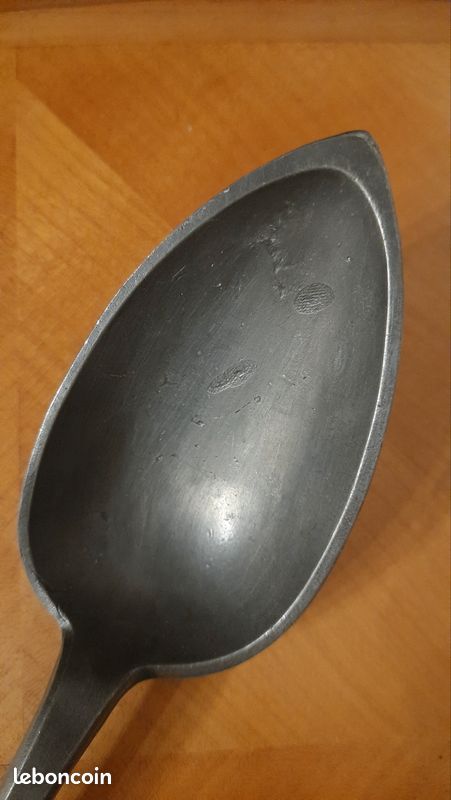 RARE ANCIENNE CUILLERE A BOUILLIE ARGENT MASSIF Poinçon MINERVE PRENOM YVES