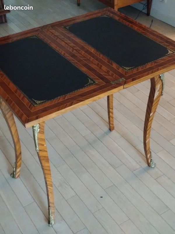 Table de jeu ancienne en marqueterie (image 4)