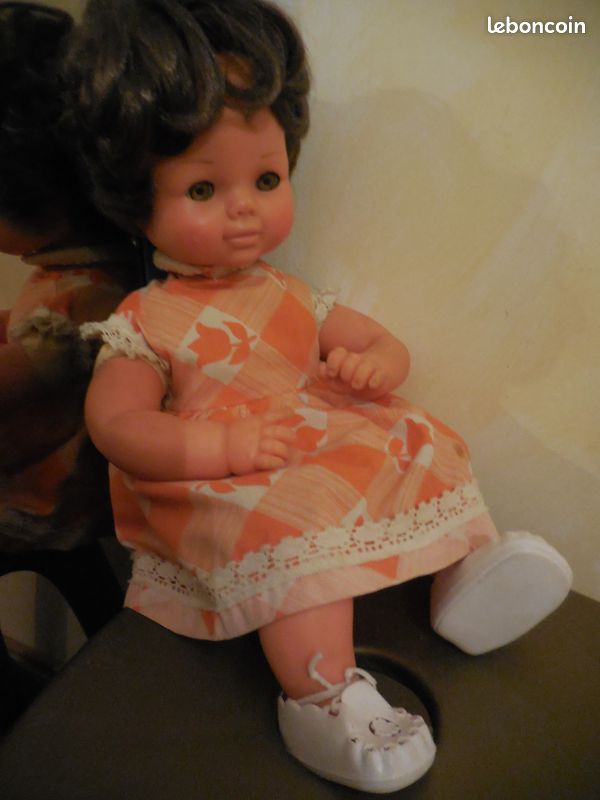 Ancienne Poupée Raynal Parlante Modèle 10 – 60 Cm, Yeux Qui Dorment – Boîte D'origine Années 60/70