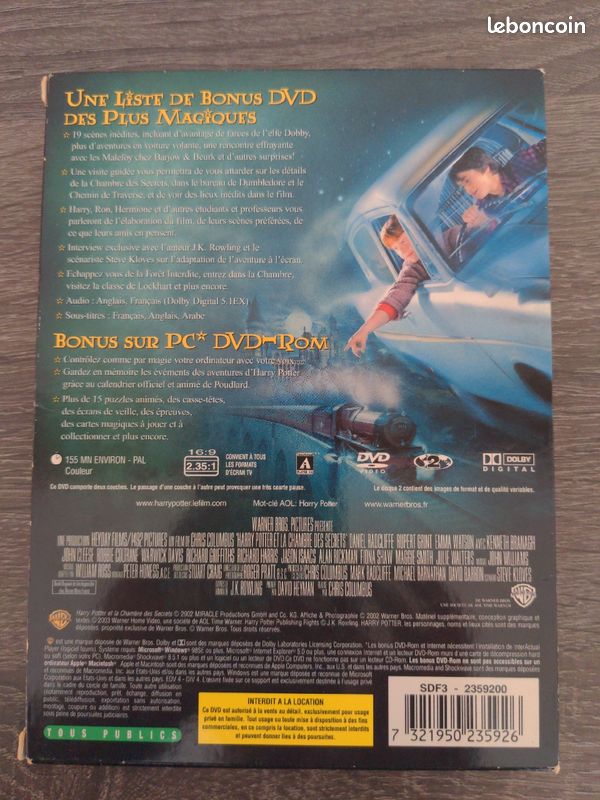 DVD Harry Potter et la chambre des Secrets (image 2)