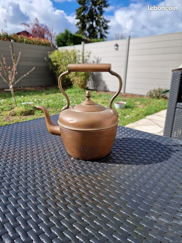 Théière Ancienne En Aluminium - Idéale Pour Camping Ou Déco Vintage