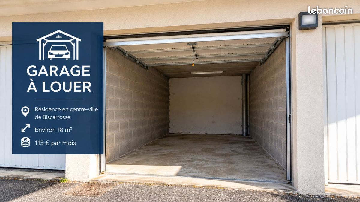 Parking 18 m² · à Biscarrosse · 18 m² · 115 €/mois
