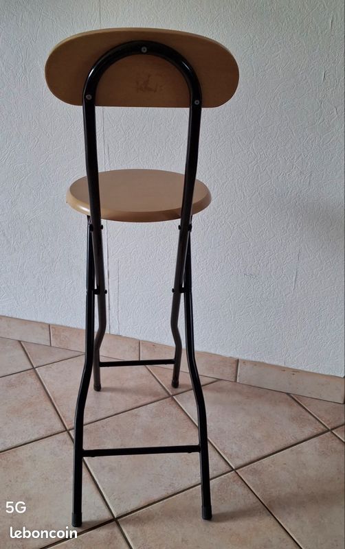 Chaise de bar en bois et acier (image 3)