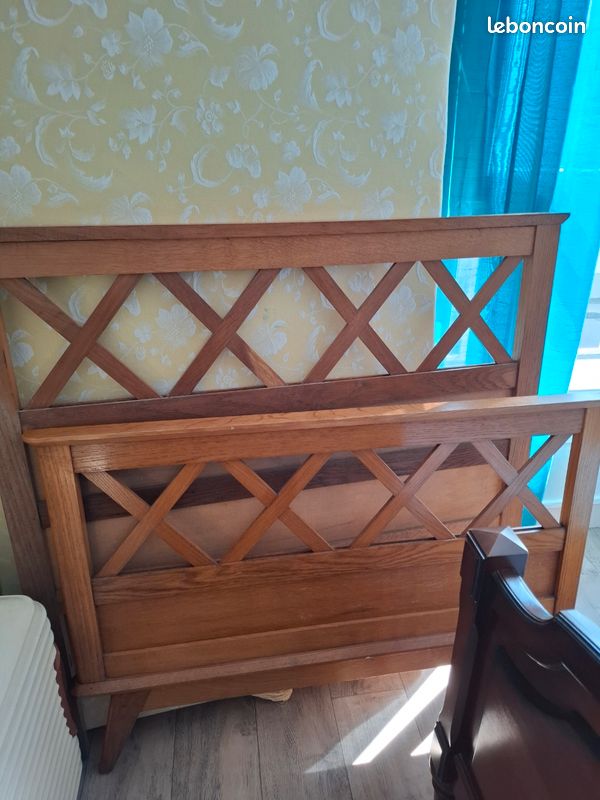Lit une place sommier et matelas (image 4)