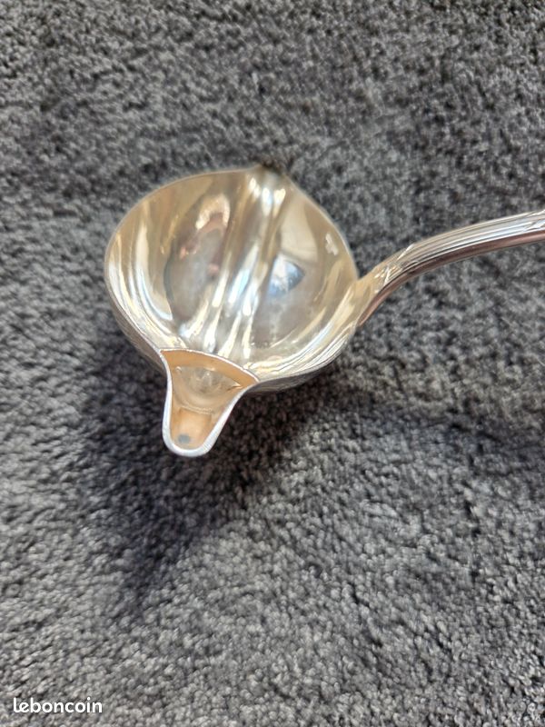 Louche Christofle Modèle Ruban Clochette – Argent Plaqué, Pièce D'orfèvrerie Vintage