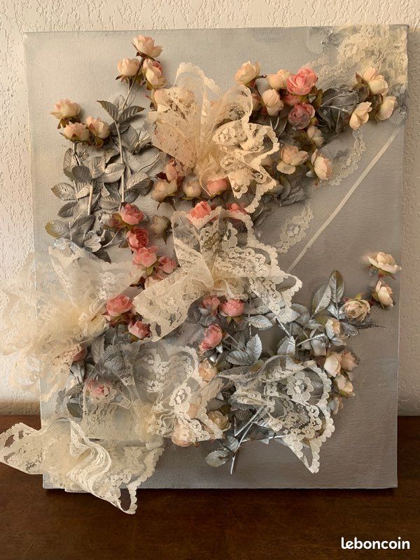 Création tableau fleurs shabby (image 2)