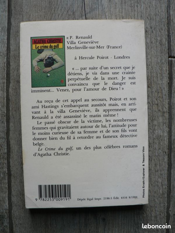 Livre : Roman : Agatha Christie : Le crime du golf (image 2)