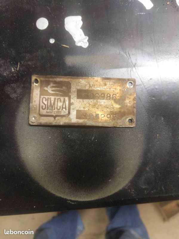 Plaque métal Simca 1000 rallye - France