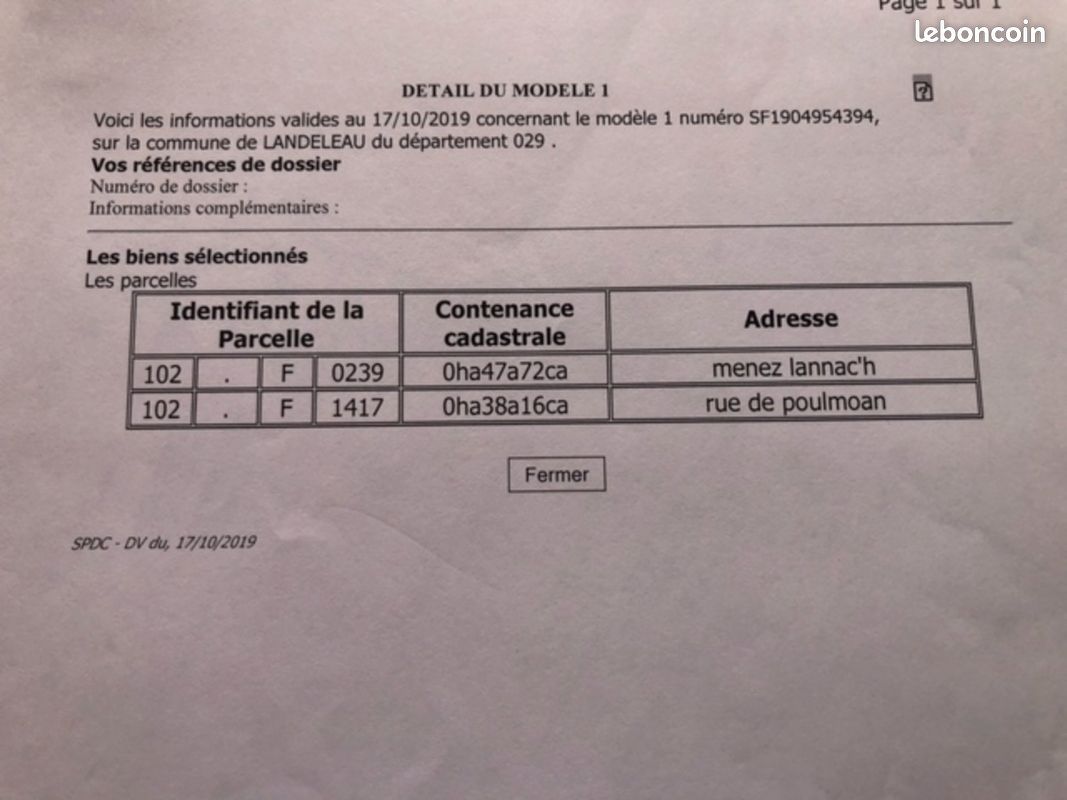 Vente de 2 terrains contigus à Landeleau · 10 000 €
