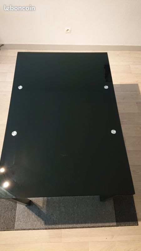 Table de salon verre trempé noir (image 3)