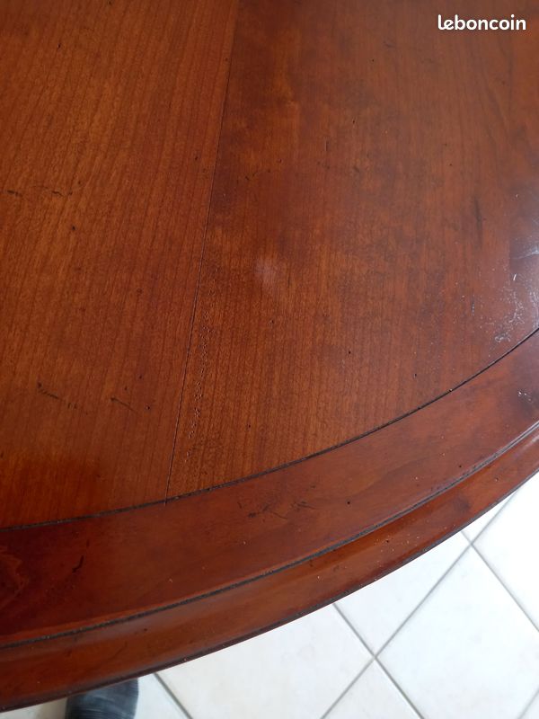Table Grange en merisier diam. 118 avec rallonges (image 12)
