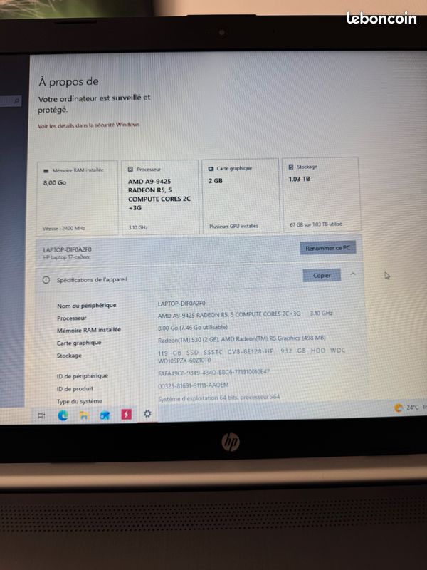 Ordinateur HP 17-ca0081nf (image 2)