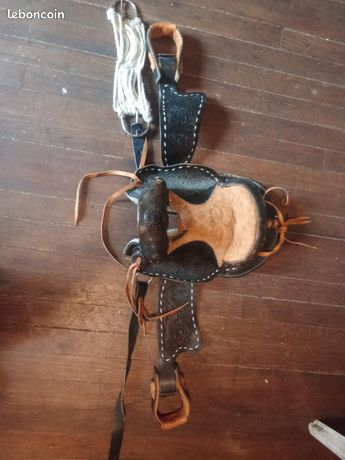 Garde-boue De Remplacement Pour Selle Western Enfant, Cuir Marron, Occasion