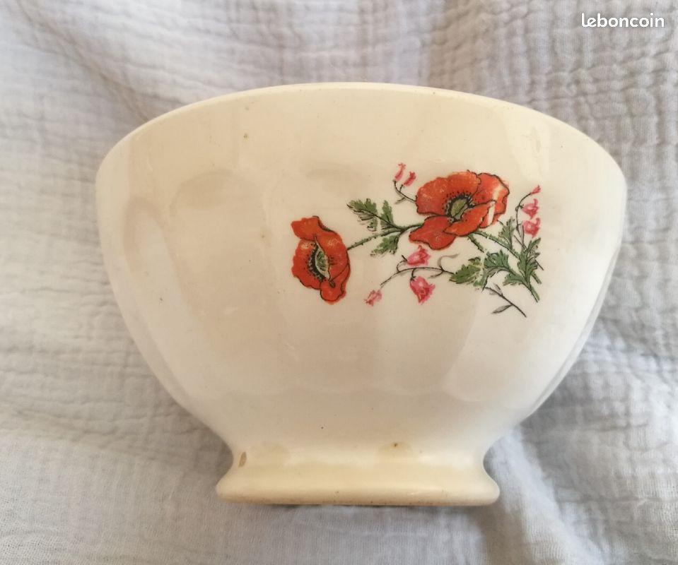 Bol vintage écru orange - anges78 - 8 euros (image 1)