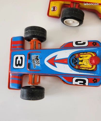Ancienne Voiture Joustra Formule 1 N°30 N° 3 Tôle + Plastique A Friction France (image 12)