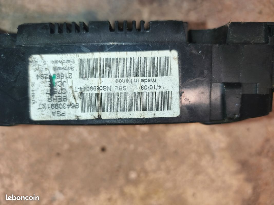 Commande De Chauffage Pour Peugeot 307 – Référence 96430991XT, Pièce D'origine PSA, Occasion