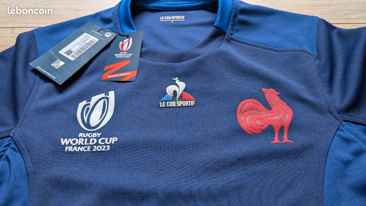 Maillot Rugby France 2023/2024 - Le Coq Sportif - Blanc - Taille L - Neuf Avec étiquettes