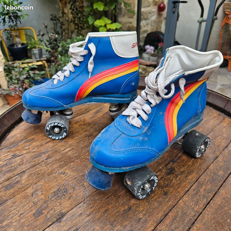 Patins à Roulettes Vintage Freesport Taille 32 – Années 80 – Neufs, Jamais Portés – Collection