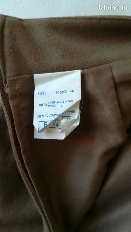 Jupe droite 80% laine TBE (image 1)
