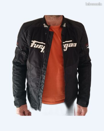 Veste NORMAN FURYGAN Noir-Blanc-Rouge - , Blouson moto textile Veste NORMAN FURYGAN Noir-Blanc-Rouge - , Blouson moto textile