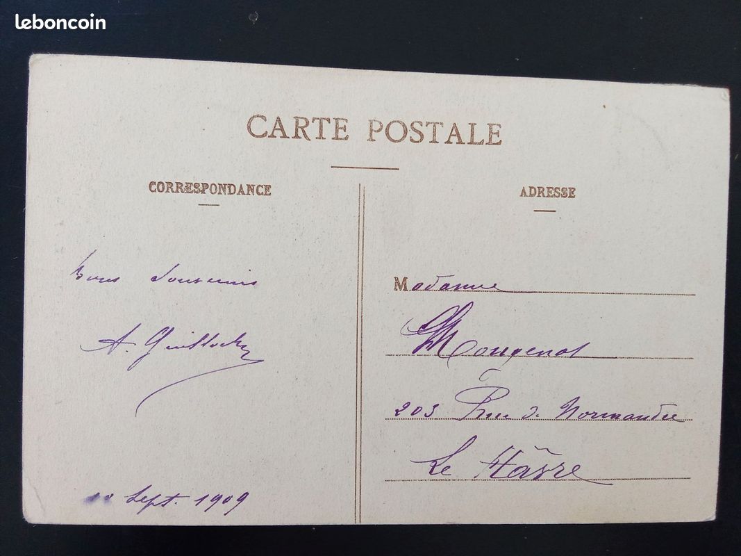 Carte Postale Ancienne Gironde 1909 - Étangs de Villeneuve Édition Marmuse R/V (image 2)