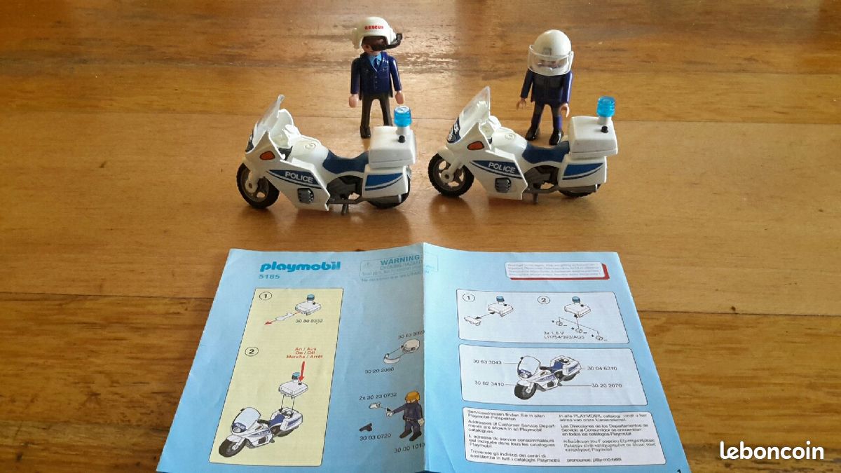 Playmobil 5185 motard de police avec lumière clignotante (image 1)