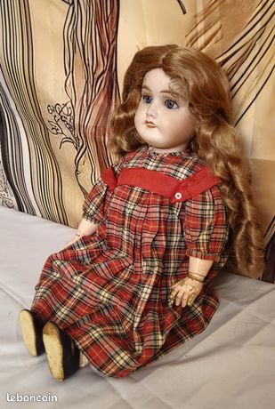 LÉON PRIEUR « MON Chéri" 35cm poupée ancienne porcelaine EUR 129,00