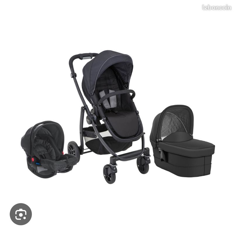 Poussette graco Evo, siège auto Cosy, nacelle, habillage hiver et