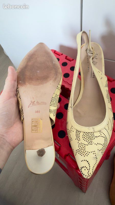 Chaussures à talons pointu beige - JB Martins - T 38.5 (image 6)