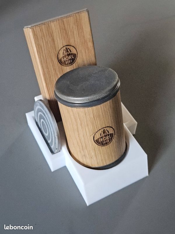 Support blanc PLA pour aiguiseur Horl 1 et Horl 2, cuir et 2 pierres (image 1)