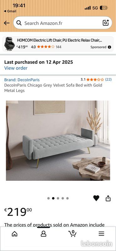Canapé convertible/ sofa bed (image 3)