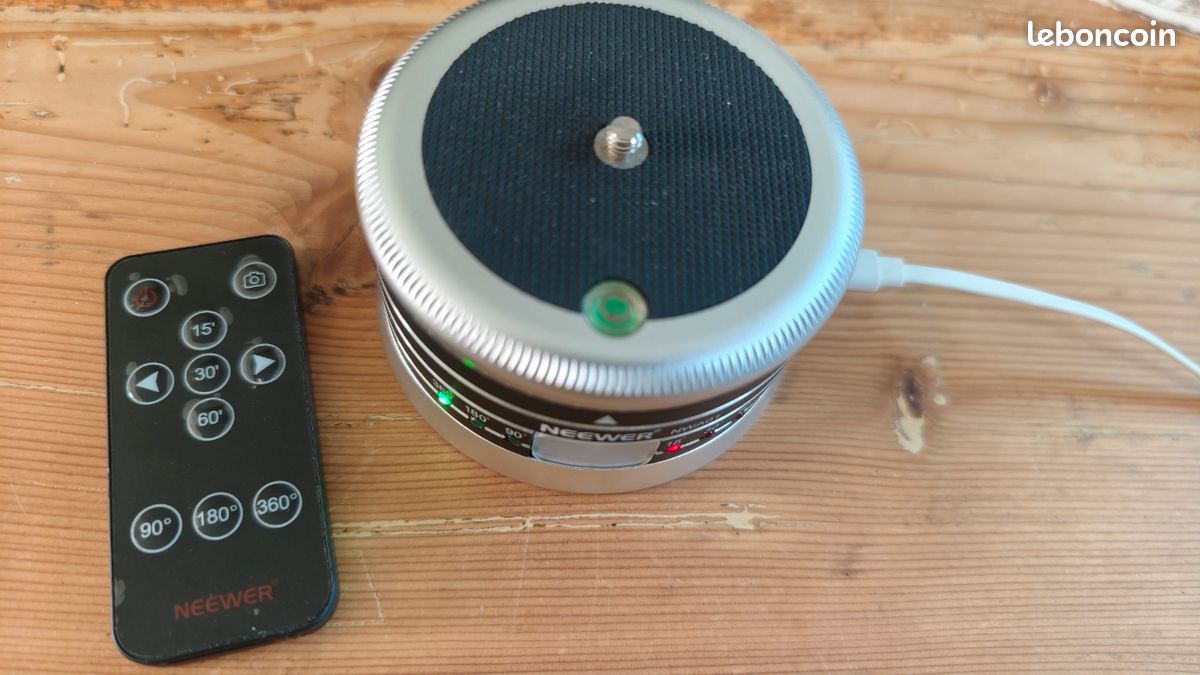 Rotule panoramique tête de trépied électronique Neewer pour Timelapse, vitesse et direction variables, batterie intégrée (image 6)