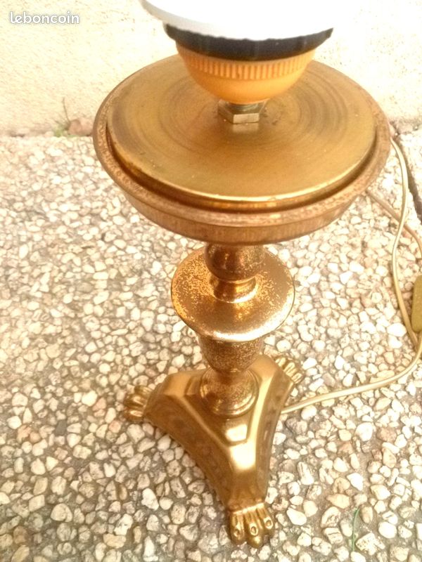 Lampe métal type laiton , vintage (image 5)