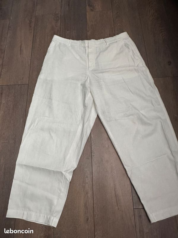 Pantalon été Uniqlo blanc T44 confortable (image 5)