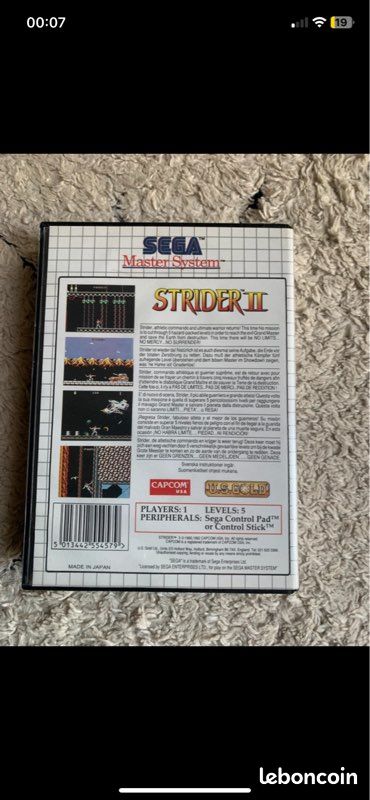 Jeu Strider 2 Pour Sega Master System - Version Rétro, En Très Bon état