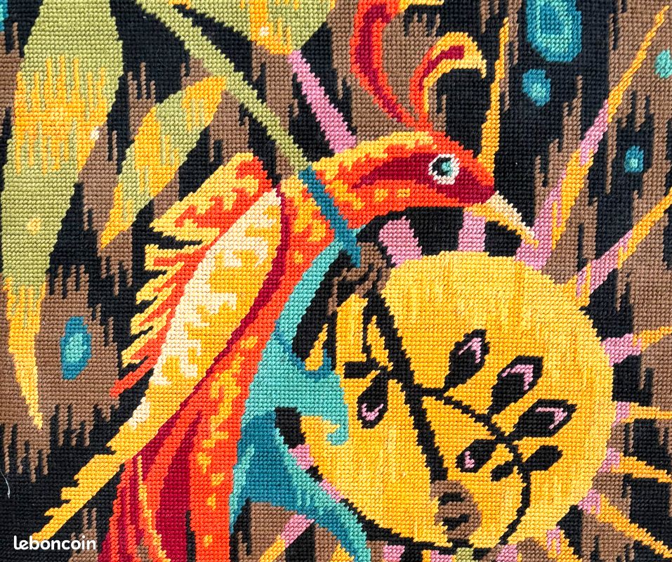 Canevas "Le soleil et l'oiseau" 1960 (image 3)