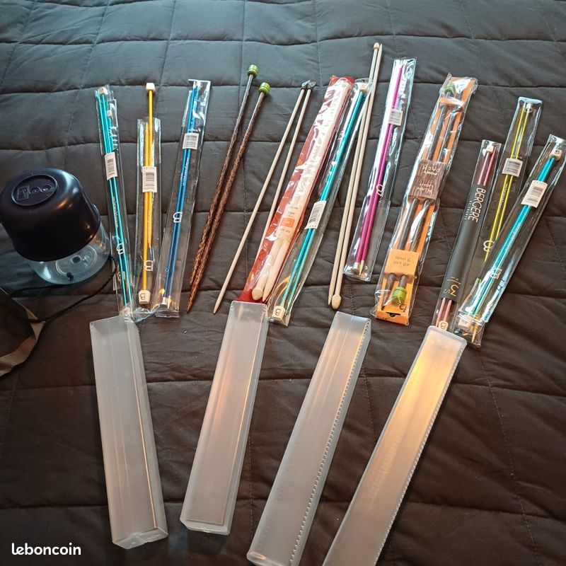 Aelike Lot D'aiguilles à Tricoter Colorées – 35 Cm De Long, 28 Pièces/14 Paires D