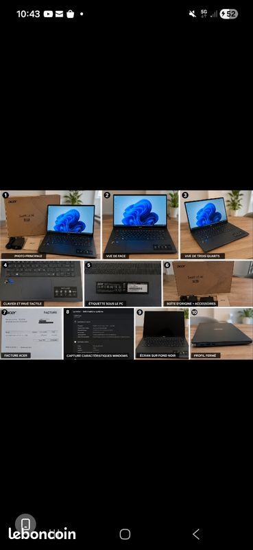 Ordinateur portable acer Swift 16AI OLED 1T (image 6)