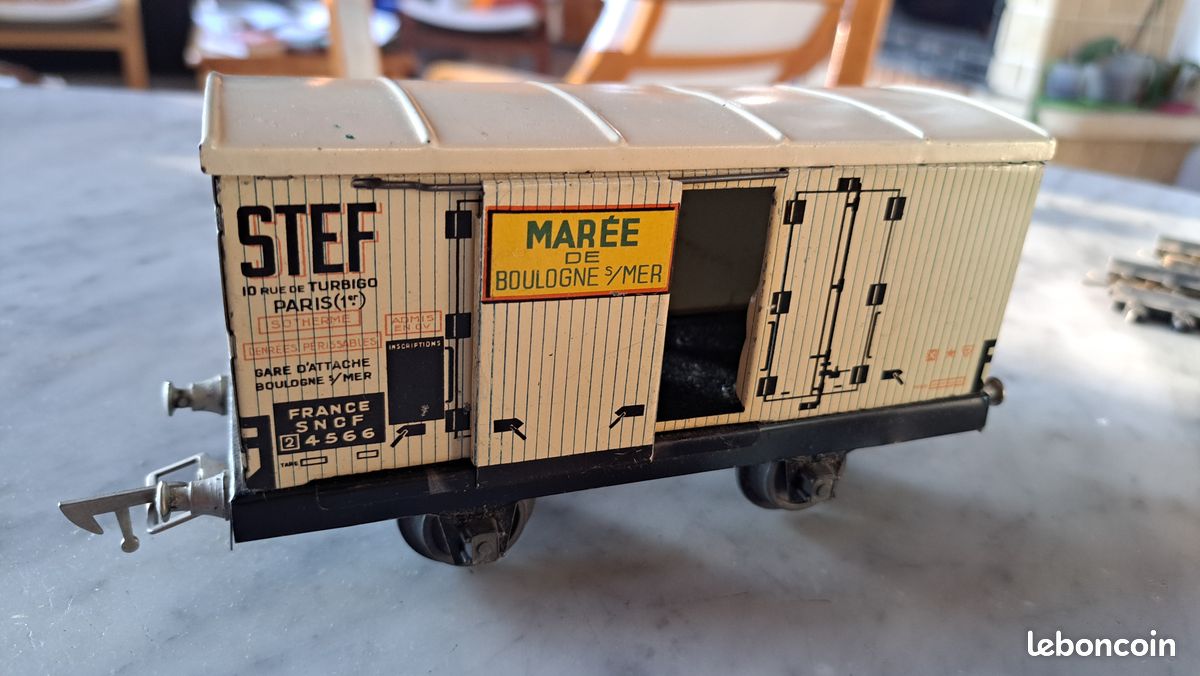JEP O WAGON CITERNE À LAIT STEF À BOGIES 1939/51 TÔLE Lg 33 cm BON
