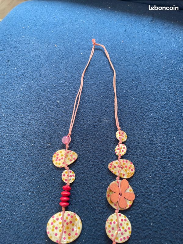 Collier ancien nacre et bois (image 4)