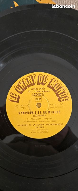 Disque vinyle 33 tours - César FRANCK (image 3)