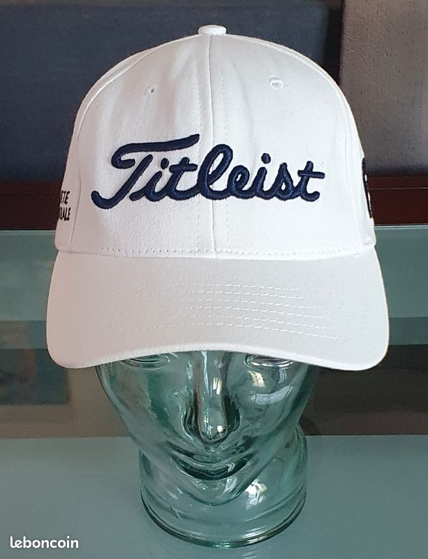 Casquette Blanche Titleist / FootJoy #1, Coton, Logo Brodé, Ajustable, Mexico, Vintage, Floqué Greg (image 15)
